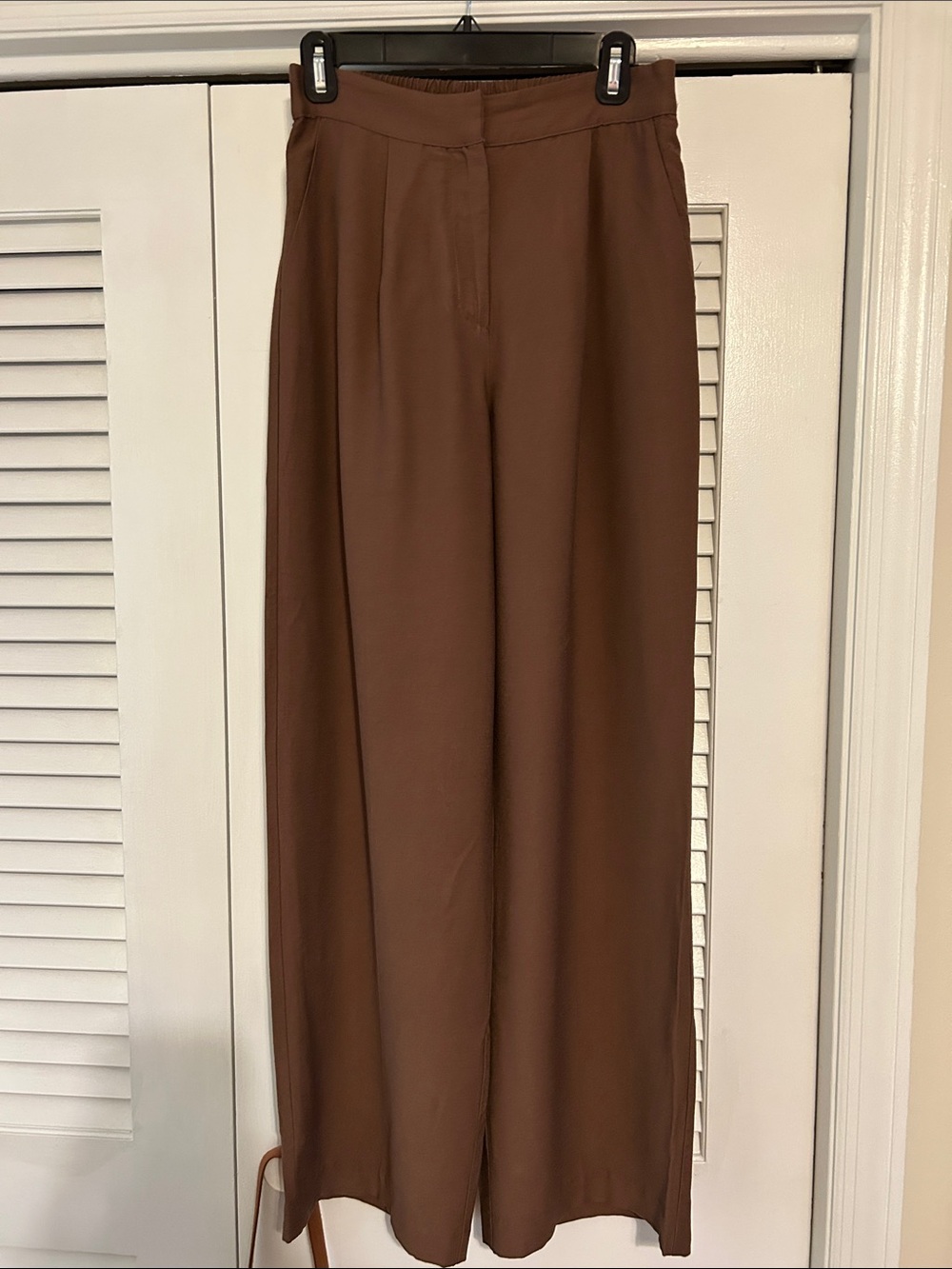 House of Harlow 1960 Wide-Leg Dress Pants in Brown lined